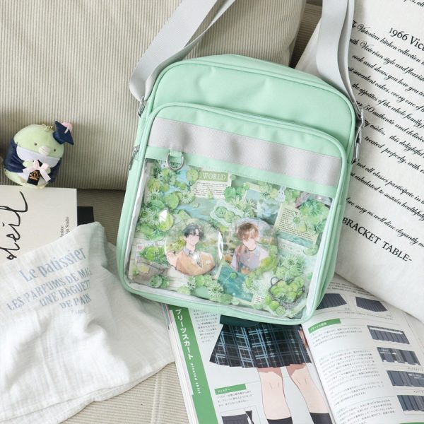 Ita Bag with Clear Window for Plushies and Pins — ita bag detail view