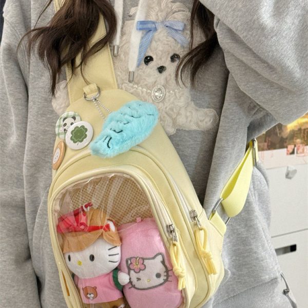 Ita Bag for Plushies and Pins — ita bag insert with clear display window