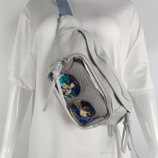Ita Crossbody Bag with Clear Window and Included Insert for Pin Display — crossbody ita bag detail view