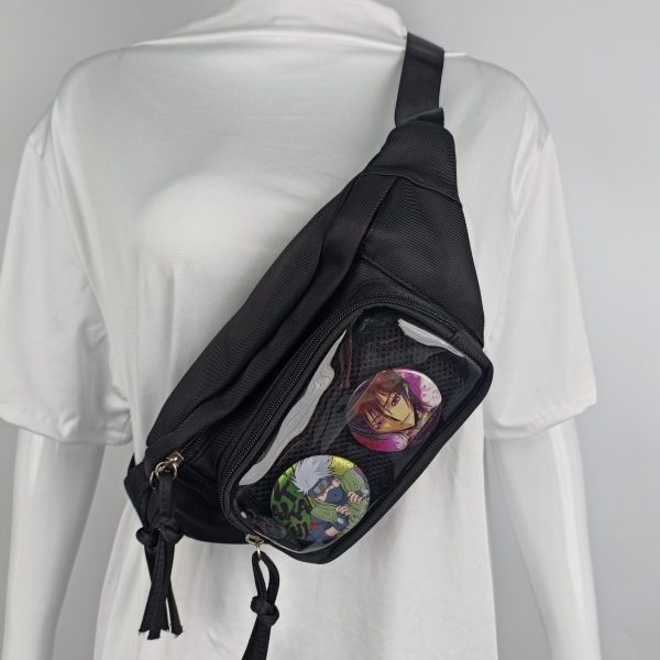 Ita Crossbody Bag with Clear Window and Included Insert for Pin Display — crossbody ita bag with clear display window