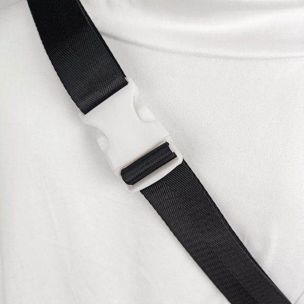 Ita Crossbody Bag with Clear Window and Included Insert for Pin Display — crossbody ita bag detail view