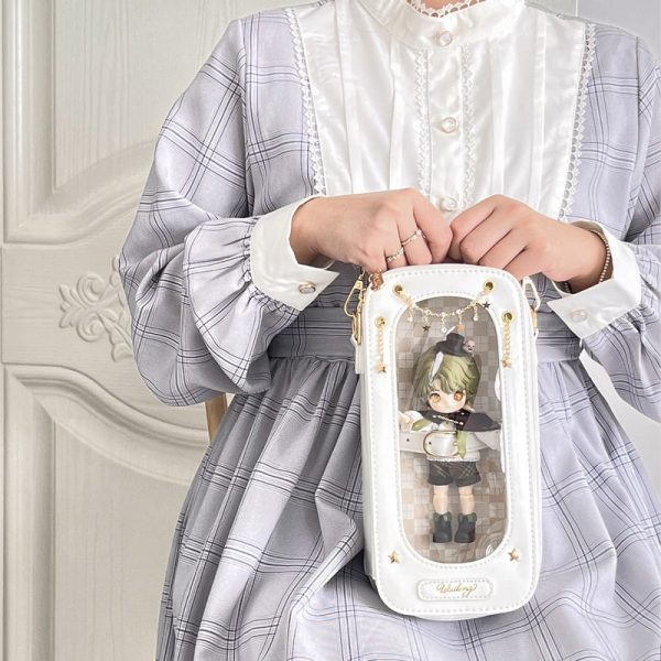 Ita Crossbody Bag with Clear Window for Plushies and Pins — crossbody ita bag with clear display window
