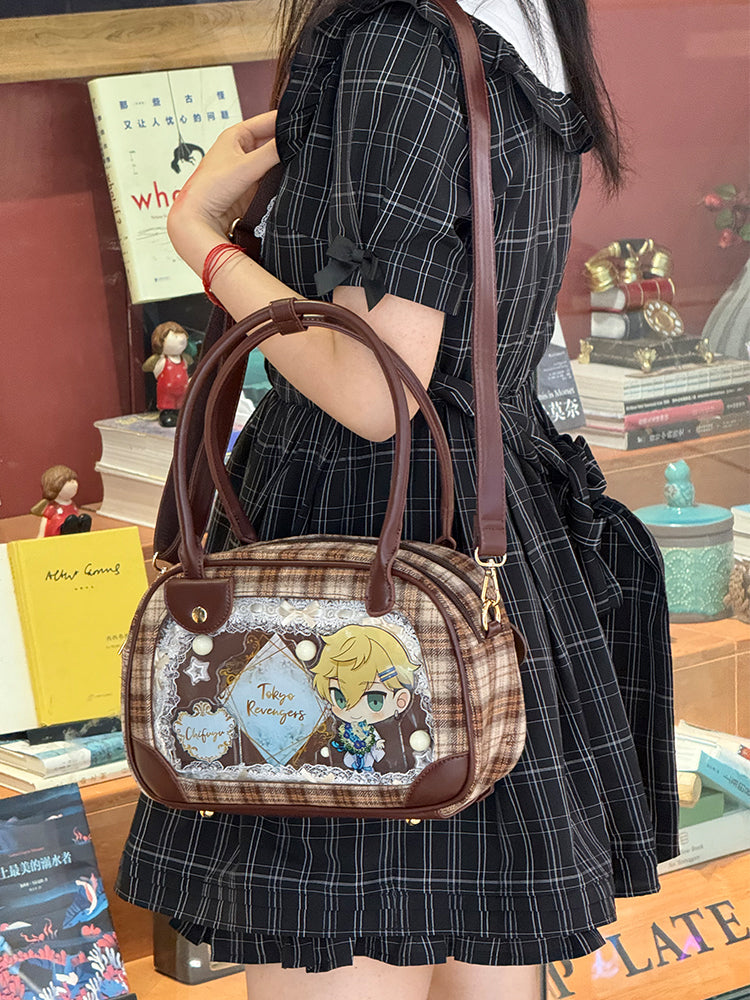 Ita Crossbody Bag with Clear Window for Plushies and Pins Ita Crossbody Bag with Clear Window for Plushies and Pins — crossbody ita bag detail view