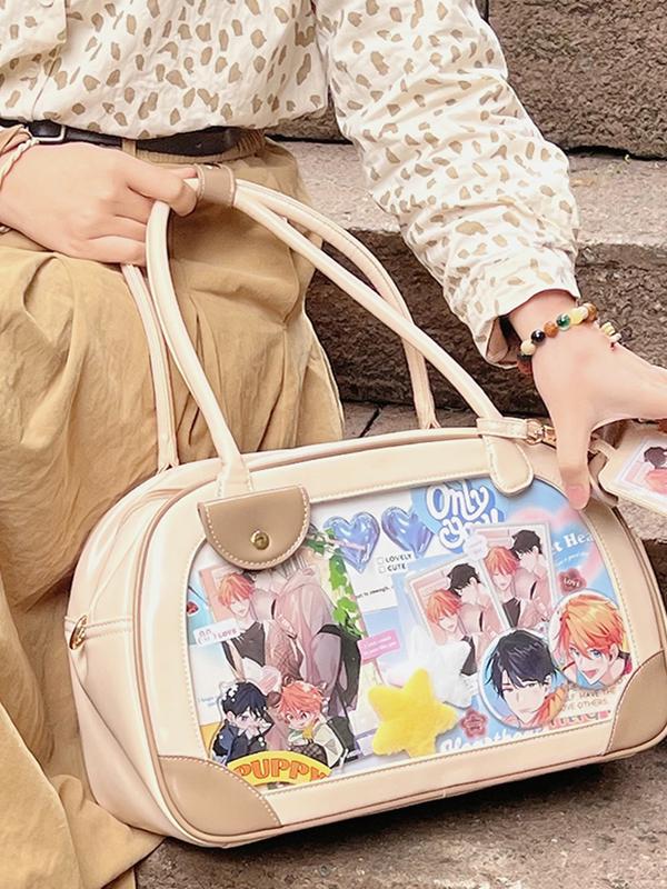 Ita Crossbody Bag with Clear Window for Plushies and Pins Ita Crossbody Bag with Clear Window for Plushies and Pins — crossbody ita bag detail view