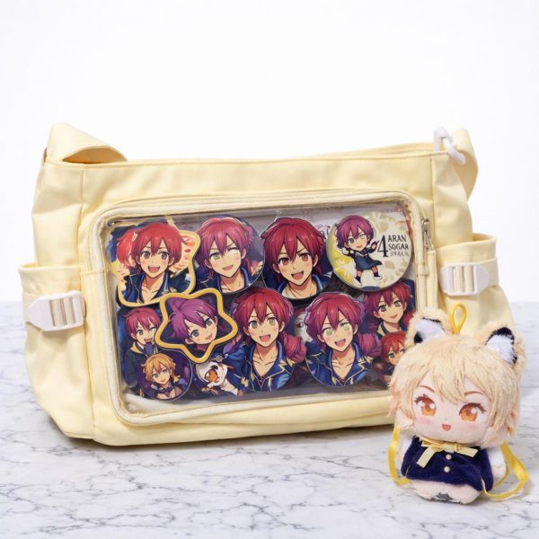 Ita Crossbody Bag with Clear Window for Plushies and Pins — crossbody ita bag detail view