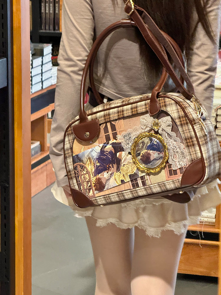 Ita Crossbody Bag with Clear Window for Plushies and Pins Ita Crossbody Bag with Clear Window for Plushies and Pins — crossbody ita bag detail view