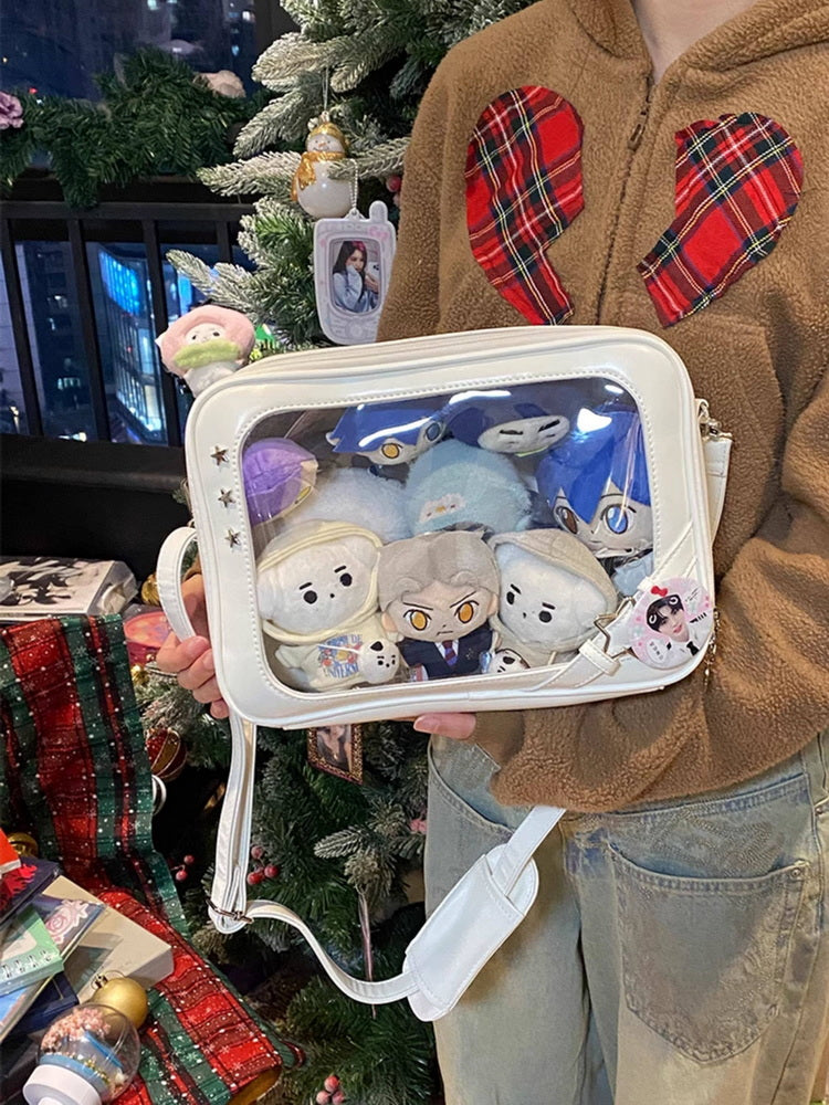 Ita Crossbody Bag with Clear Window for Plushies and Pins Ita Crossbody Bag with Clear Window for Plushies and Pins — crossbody ita bag detail view