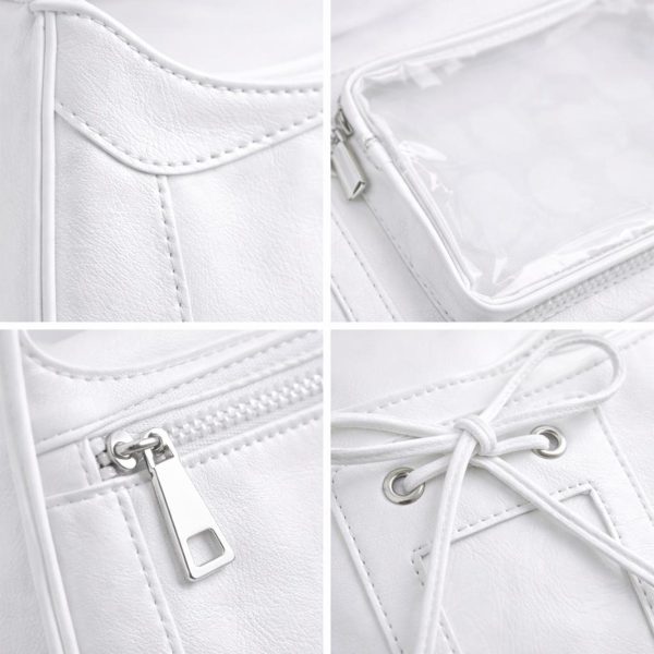 Ita Crossbody Bag with Clear Window for Plushies and Pins — crossbody ita bag detail view