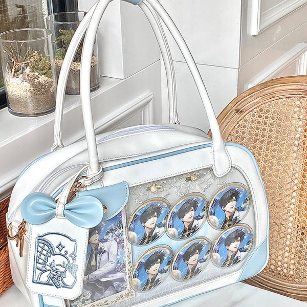 Ita Crossbody Bag with Clear Window for Plushies and Pins — crossbody ita bag detail view