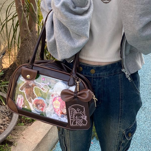 Ita Crossbody Bag with Clear Window for Plushies and Pins — crossbody ita bag with clear display window