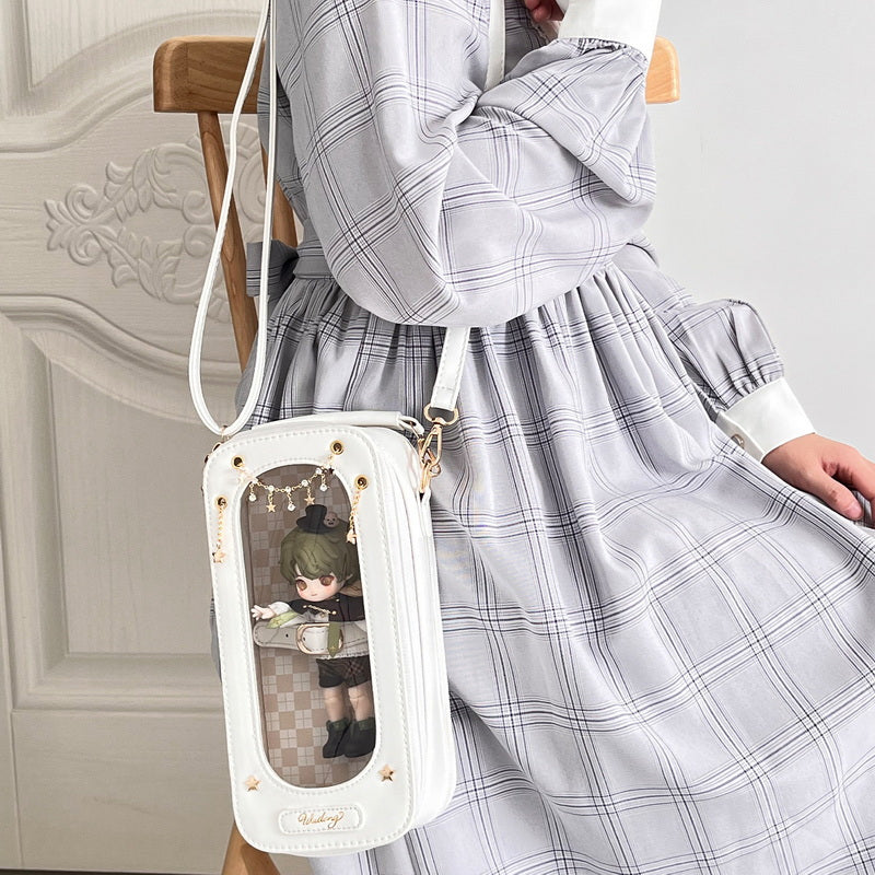 Ita Crossbody Bag with Clear Window for Plushies and Pins Ita Crossbody Bag with Clear Window for Plushies and Pins — crossbody ita bag detail view