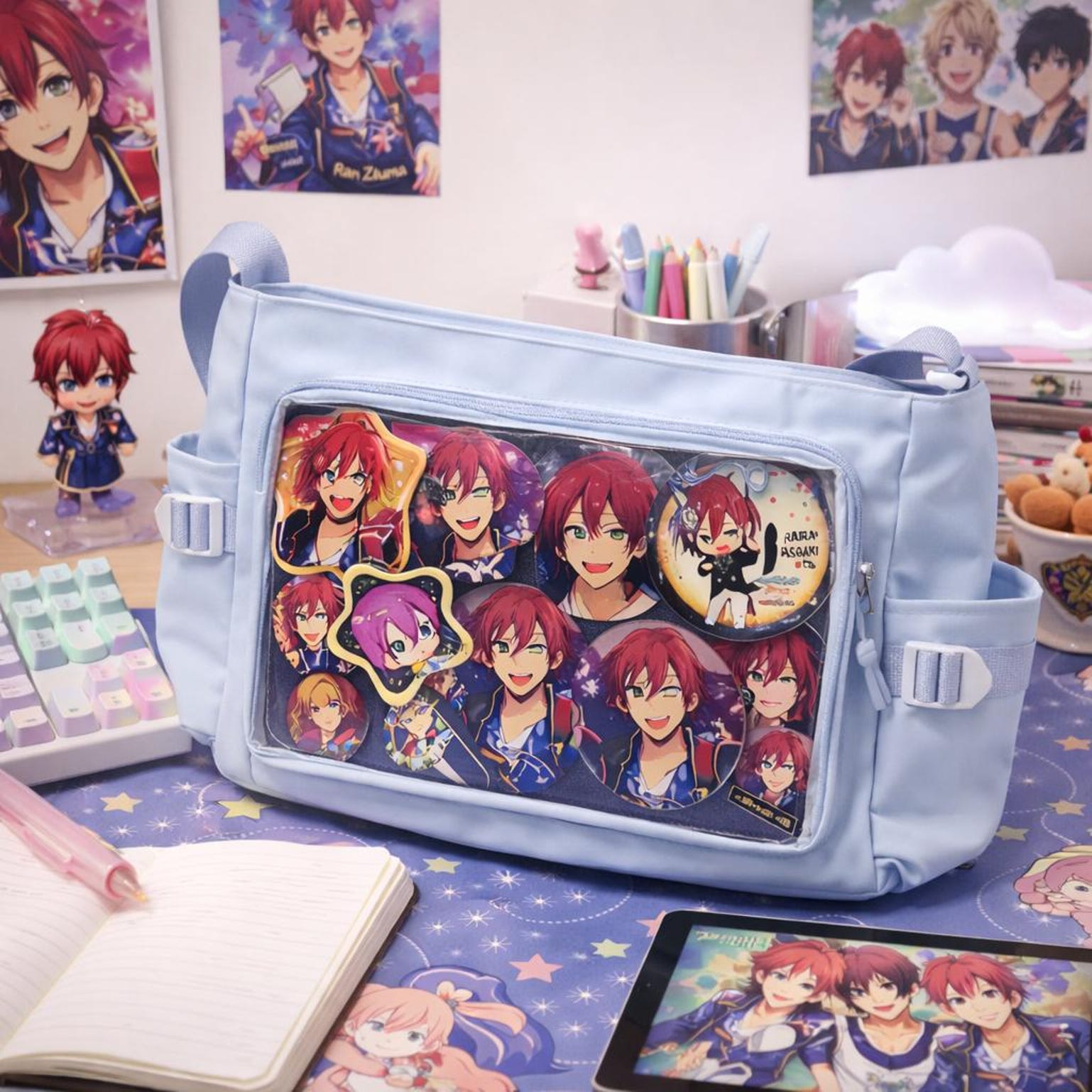 Ita Crossbody Bag with Clear Window for Plushies and Pins Ita Crossbody Bag with Clear Window for Plushies and Pins — crossbody ita bag detail view