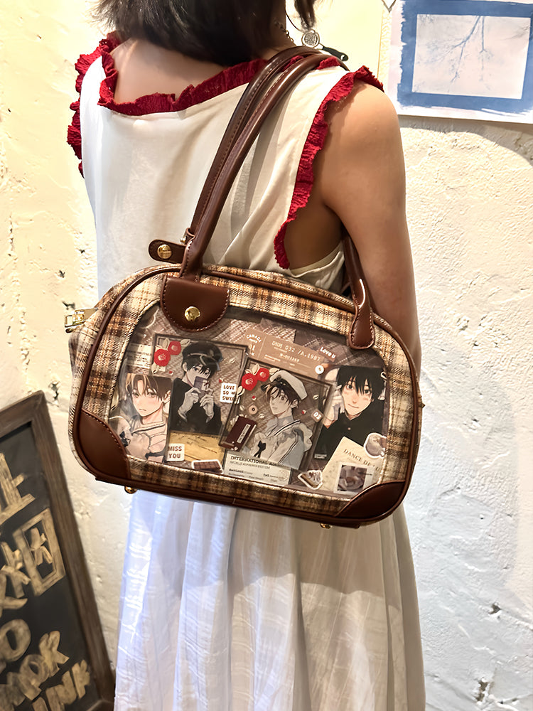 Ita Crossbody Bag with Clear Window for Plushies and Pins Ita Crossbody Bag with Clear Window for Plushies and Pins — crossbody ita bag detail view