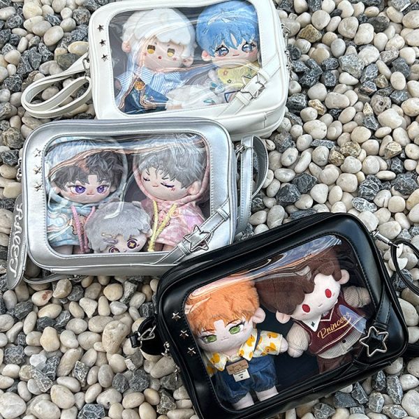 Ita Crossbody Bag with Clear Window for Plushies and Pins — crossbody ita bag with clear display window
