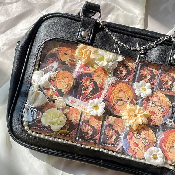 Ita Handbag with Clear Window for Plushies and Pins Ita Handbag with Clear Window for Plushies and Pins — ita bag insert detail view