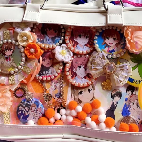 Ita Handbag with Clear Window for Plushies and Pins — ita bag insert detail view
