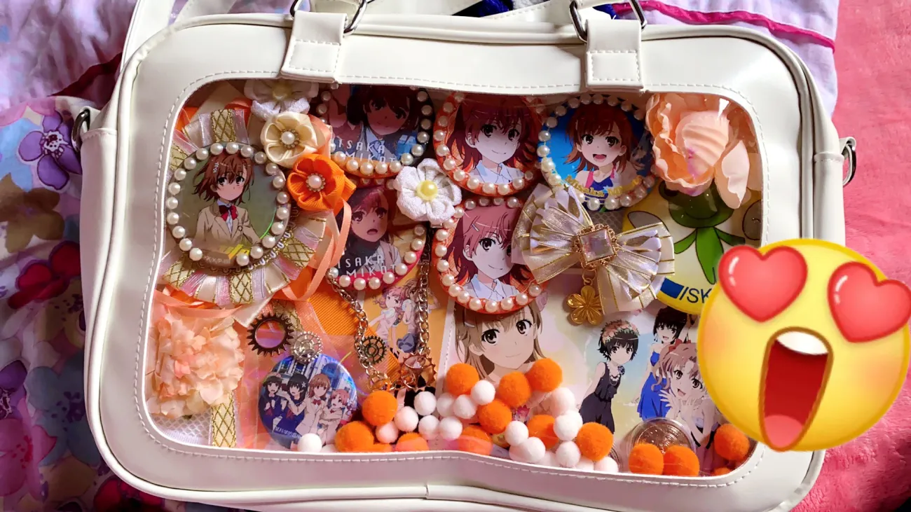 Ita Handbag with Clear Window for Plushies and Pins Ita Handbag with Clear Window for Plushies and Pins — ita bag insert detail view