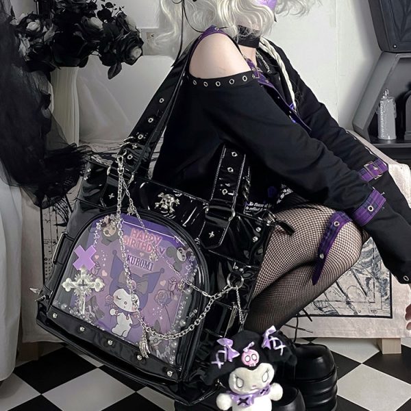 Ita Shoulder Bag for Plushies and Pins — crossbody ita bag with clear display window