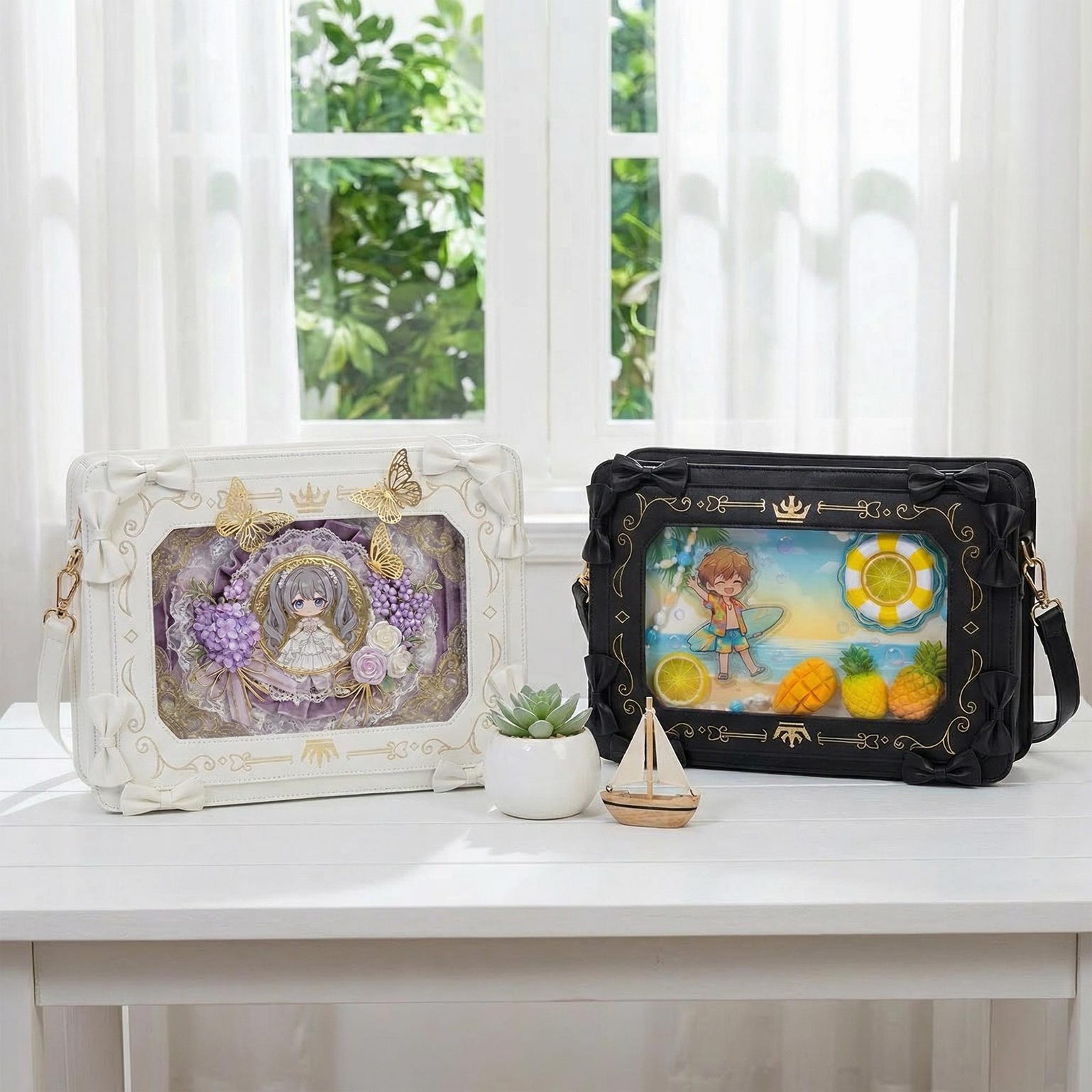 Ita Shoulder Bag with Clear Window for Photocards and Pins Ita Shoulder Bag with Clear Window for Photocards and Pins — crossbody ita bag with clear display window