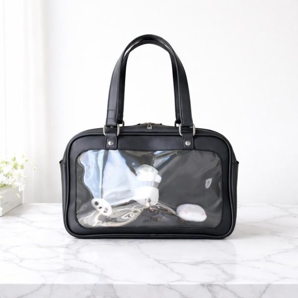 Ita Shoulder Bag with Clear Window for Plushies and Pins — crossbody ita bag with clear display window