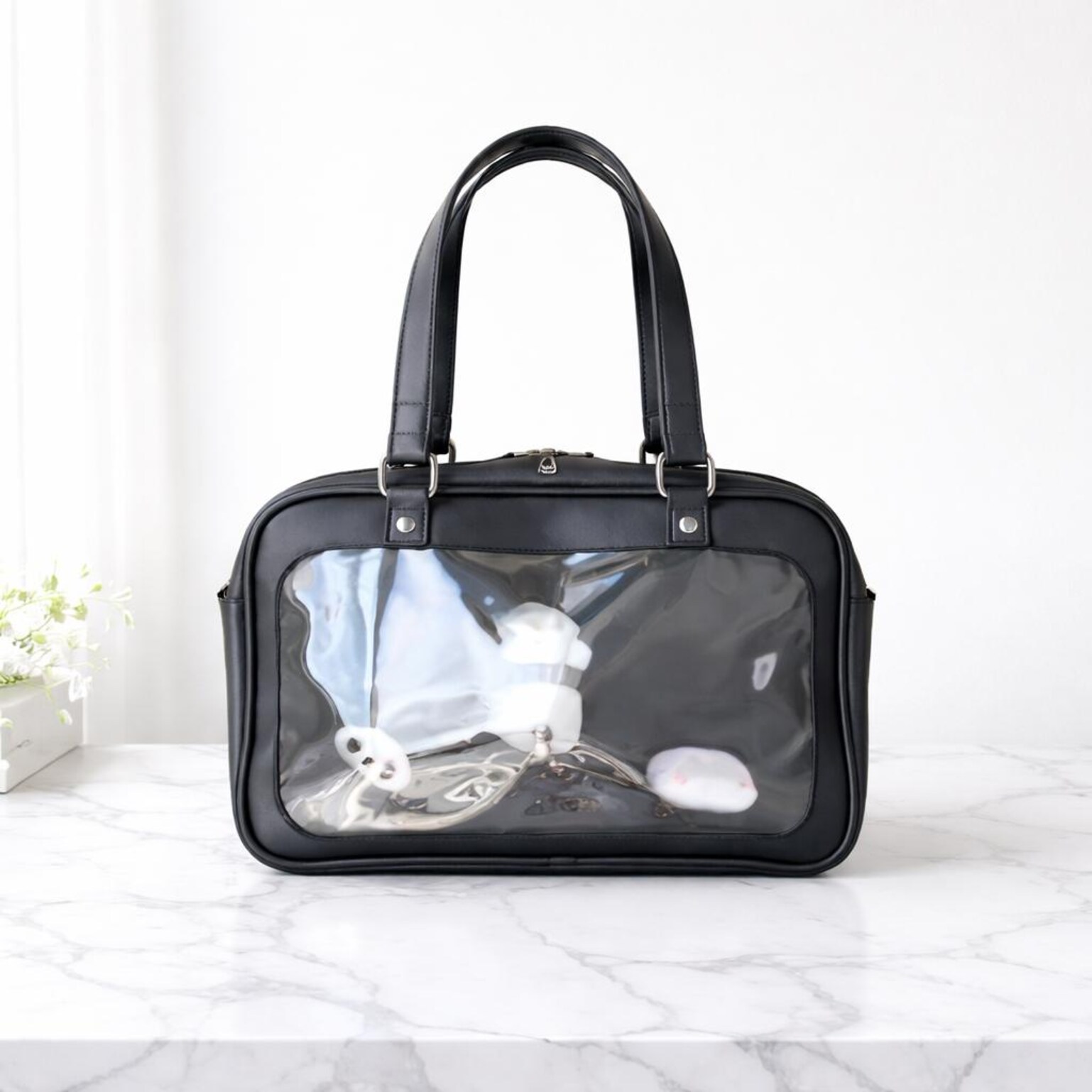 Ita Shoulder Bag with Clear Window for Plushies and Pins Ita Shoulder Bag with Clear Window for Plushies and Pins — crossbody ita bag with clear display window