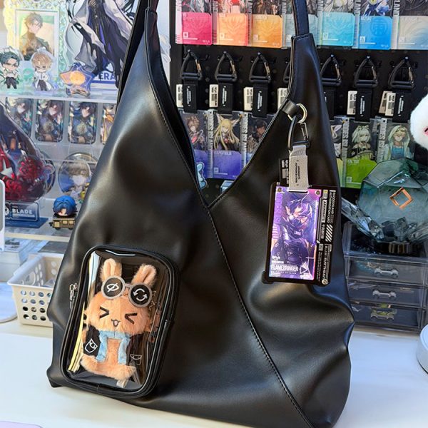 Ita Shoulder Bag with Clear Window for Plushies and Pins — crossbody ita bag detail view