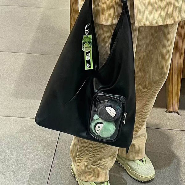 Ita Shoulder Bag with Clear Window for Plushies and Pins — crossbody ita bag detail view
