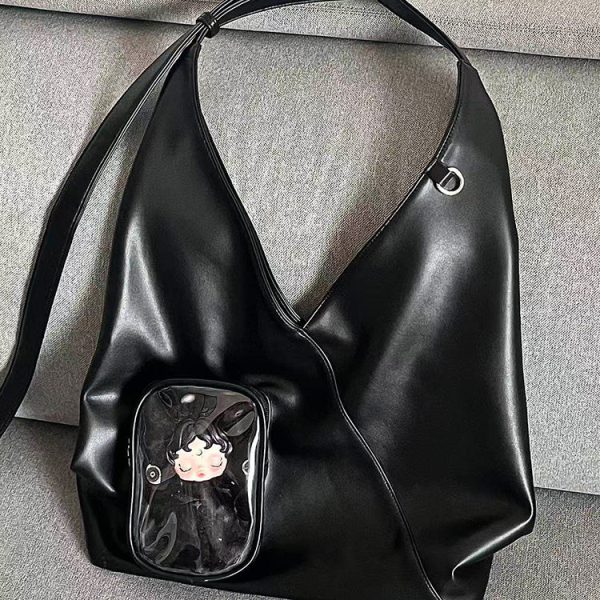 Ita Shoulder Bag with Clear Window for Plushies and Pins — crossbody ita bag with clear display window