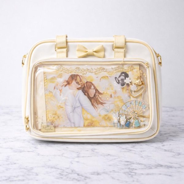 Ita Shoulder Bag with Clear Window for Plushies and Pins — crossbody ita bag detail view