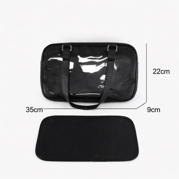Ita Shoulder Bag with Clear Window for Plushies and Pins — crossbody ita bag detail view