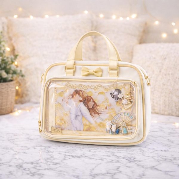 Ita Shoulder Bag with Clear Window for Plushies and Pins — crossbody ita bag detail view