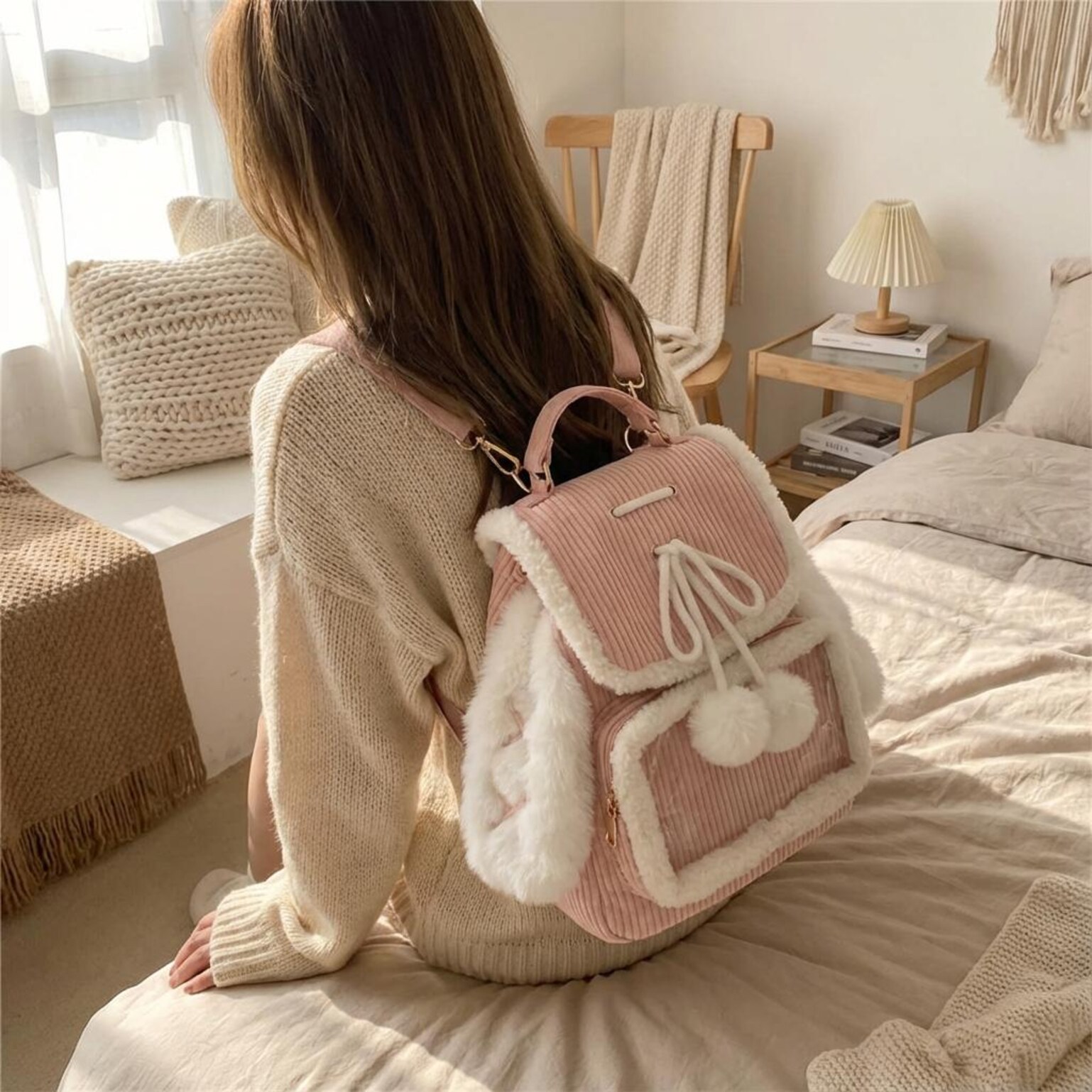 Kawaii Bunny Ita Backpack for Plushies and Pins Kawaii Bunny Ita Backpack for Plushies and Pins — ita backpack detail view