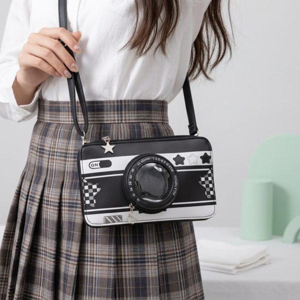 Kawaii Camera Ita Messenger Bag for Pin Display — ita bag with clear display window