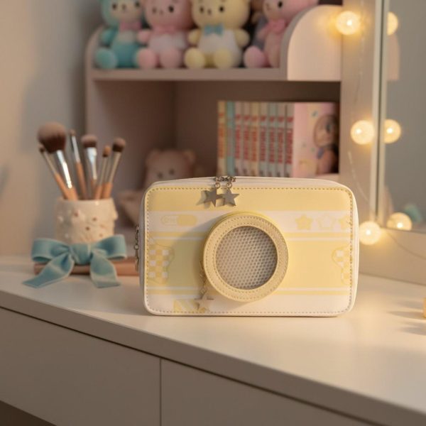 Kawaii Camera Ita Messenger Bag for Pin Display — ita bag detail view