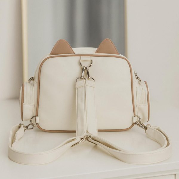 Kawaii Cat Ita Backpack with Clear Window for Plushies and Pins — ita backpack detail view
