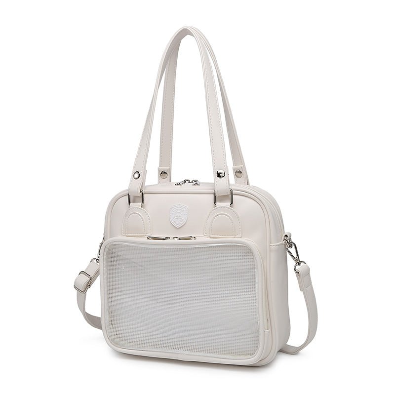 Kawaii Cat Ita Bag with Clear Window and Included Insert for Plushies and Pins Kawaii Cat Ita Bag with Clear Window and Included Insert for Plushies and Pins — ita bag insert detail view