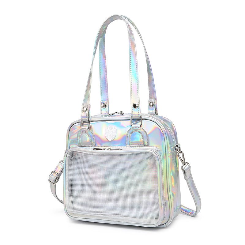 Kawaii Cat Ita Bag with Clear Window and Included Insert for Plushies and Pins Kawaii Cat Ita Bag with Clear Window and Included Insert for Plushies and Pins — ita bag insert detail view