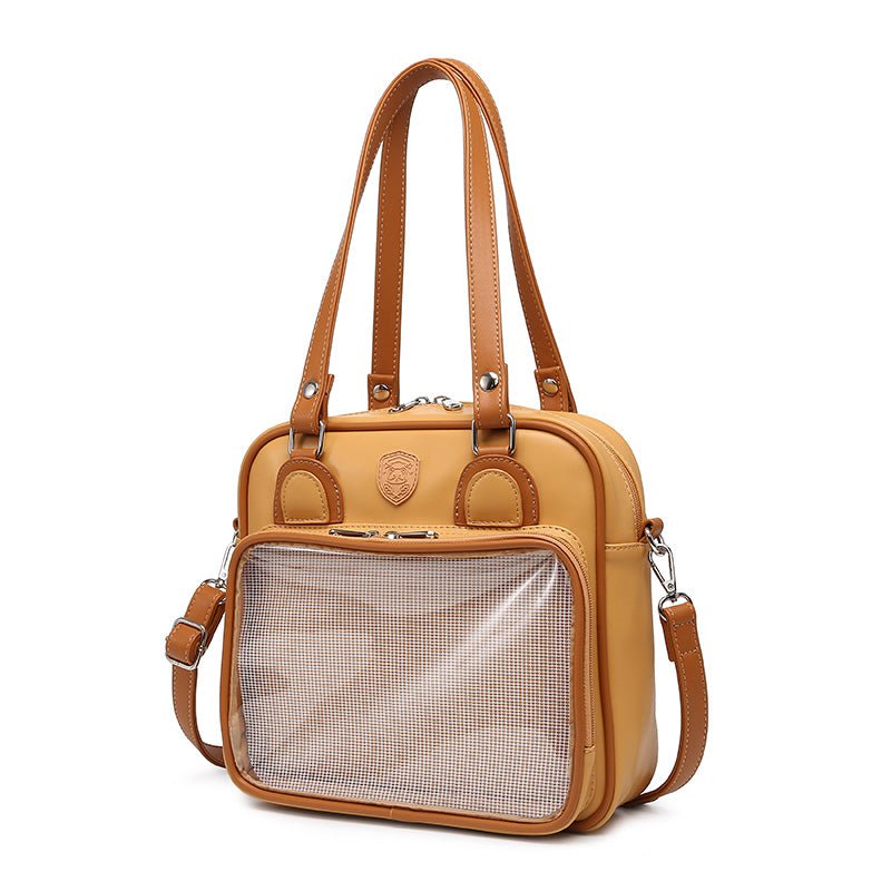 Kawaii Cat Ita Bag with Clear Window and Included Insert for Plushies and Pins Kawaii Cat Ita Bag with Clear Window and Included Insert for Plushies and Pins — ita bag insert detail view
