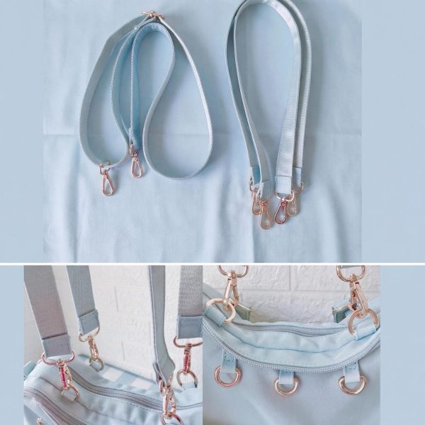 Kawaii Cat Ita Shoulder Bag with Clear Window for Plushies and Pins — crossbody ita bag detail view