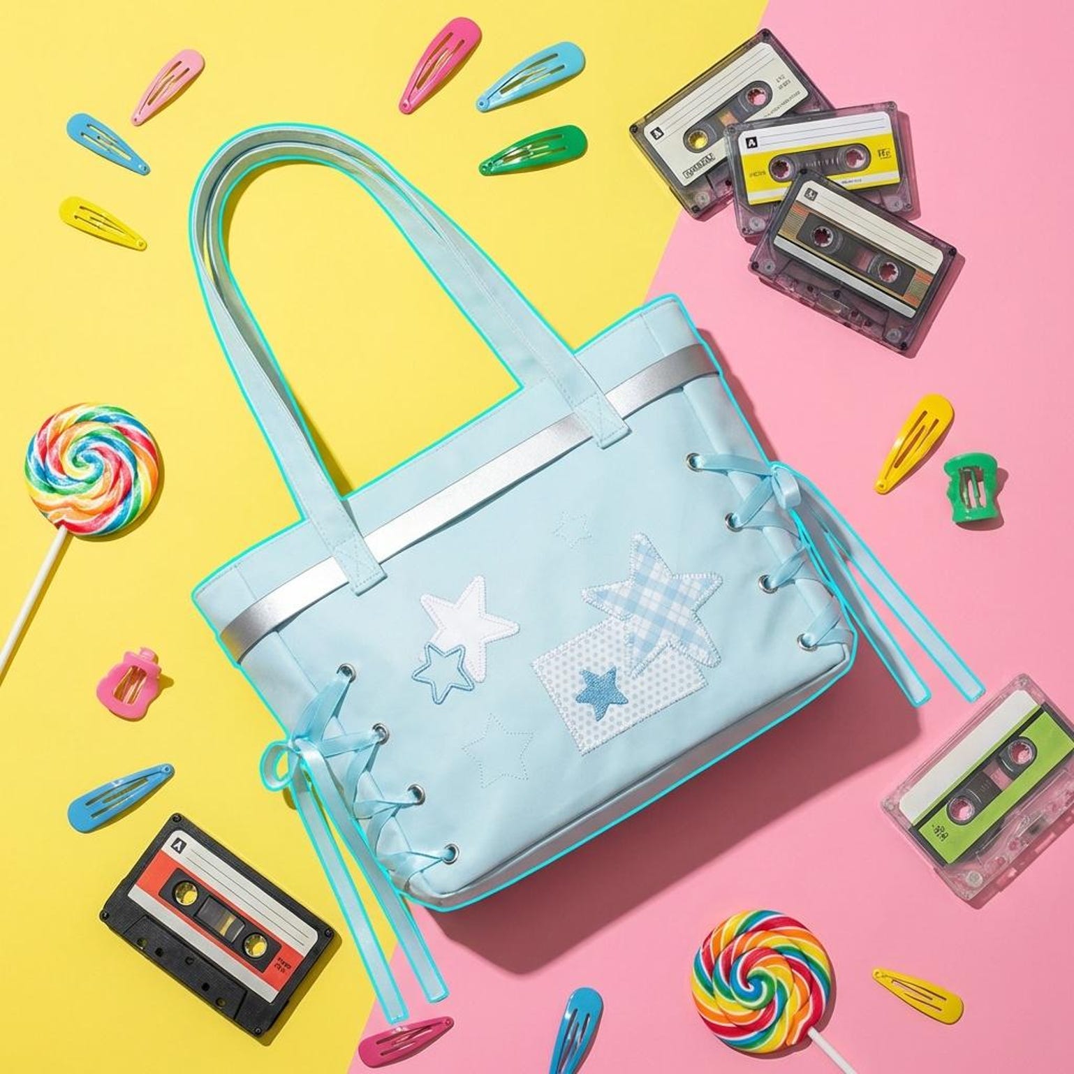 Kawaii Convertible Ita Bag for Pin Display Kawaii Convertible Ita Bag for Pin Display — ita bag detail view