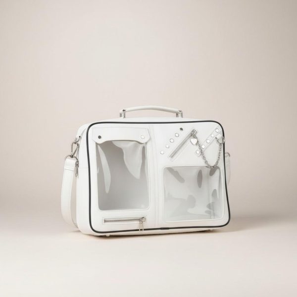Kawaii Convertible Ita Bag with Clear Window for Pin Display — ita bag detail view