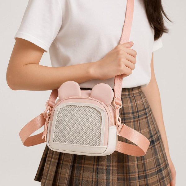 Kawaii Convertible Ita Bag with Clear Window for Pin Display — ita bag with clear display window