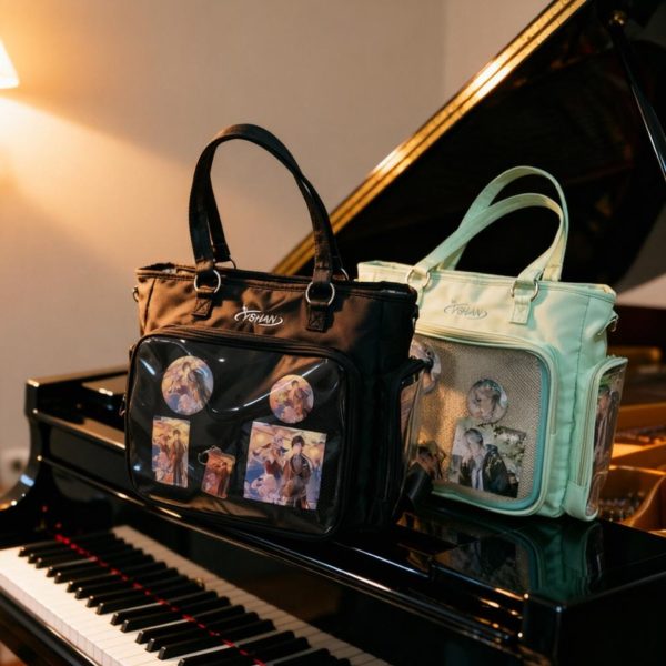Kawaii Convertible Ita Bag with Clear Window for Plushies and Pins — ita bag detail view