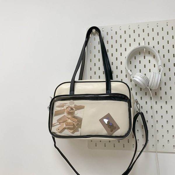 Kawaii Convertible Ita Bag with Clear Window — ita bag detail view