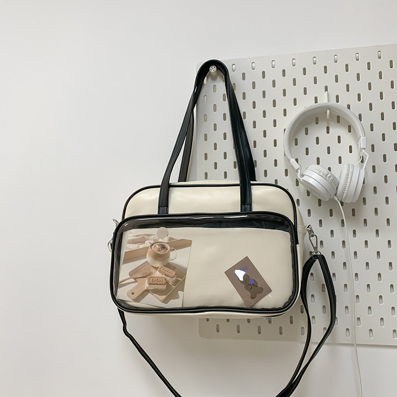 Kawaii Convertible Ita Bag with Clear Window Kawaii Convertible Ita Bag with Clear Window — ita bag detail view