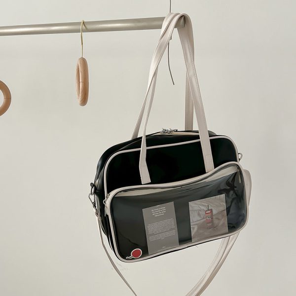 Kawaii Convertible Ita Bag with Clear Window — ita bag detail view