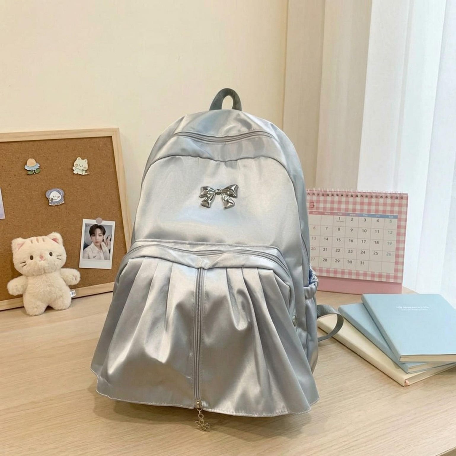 Kawaii Coquette Ita Backpack with Clear Window for Plushies and Pins Kawaii Coquette Ita Backpack with Clear Window for Plushies and Pins — ita backpack detail view