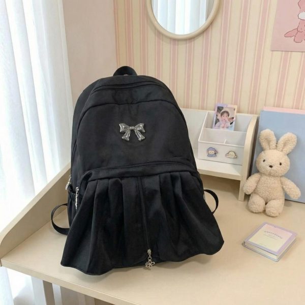 Kawaii Coquette Ita Backpack with Clear Window for Plushies and Pins — ita backpack detail view