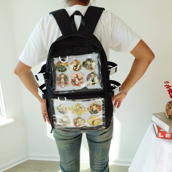 Kawaii Ita Backpack for Pin Display — ita backpack with clear display window