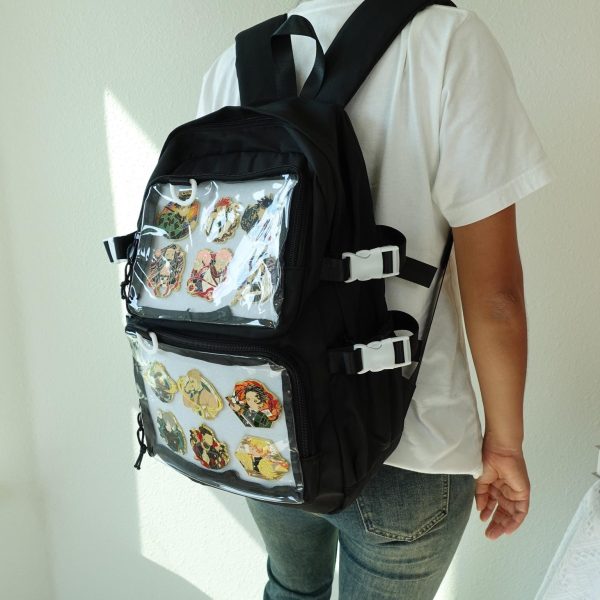 Kawaii Ita Backpack for Pin Display — ita backpack detail view